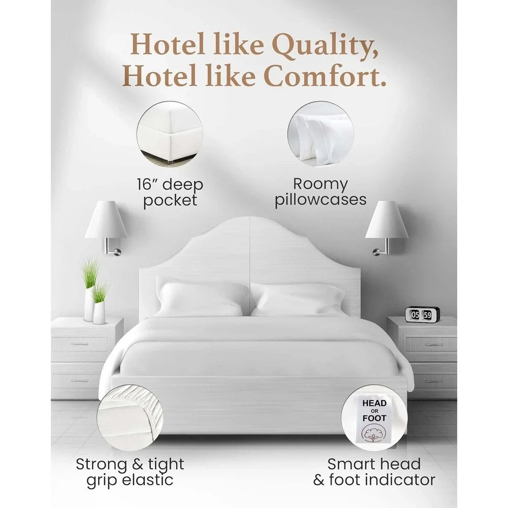 Good Sleep 1000 Thread Count KING Sheet Set Egyptian Cotton 4 Piece 16